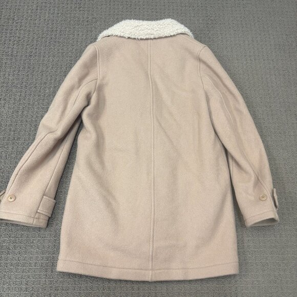 Aritzia Wilfred Free Jacket Womens Medium Beige Virgin Wool Shearling Motto Cozy - Picture 2 of 16